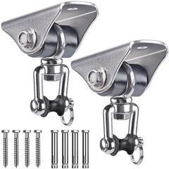 SELEWARE Anti-Squeaking Swing Medium, Silver ( 2 Pack 360° Hanger )