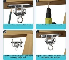 Swing Hangers for Wooden Beam, 2 Pack Stainless Steel 2400 LB Capacity Swing …