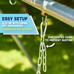 High Back Full Bucket Toddler Swing Seat, Blue | Plastic Coated Chains, Swing Se