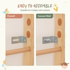Kids Swing Rope Ladder Wooden Wall Gym Indoor Climbing Playground Set for Child