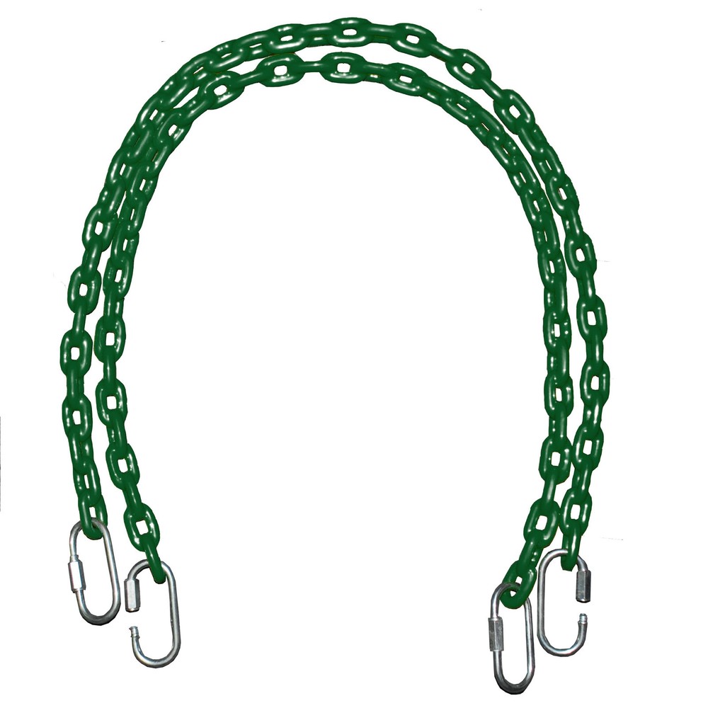 Playkids (2) 40″ Fully Coated Swing Set Chains for Playground Play set – Green