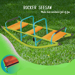 Outdoor Kids Seesaw Plastic Seat Cute Baby Rocker Steel Tube for Kids Age 3+