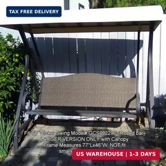 Garden Swing Plastic Fittings for GT Wicker Swing GCS00229C, Fits 23/32″ Round S