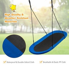 60″ Saucer Tree Swing Surf Outdoor Adjustable Kids Giant Oval Platform Swing Set