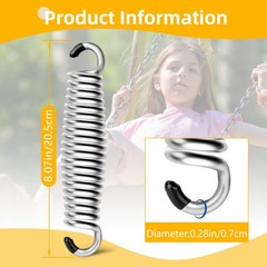 2 Pack Porch Swing Springs, Premium Stainless Steel Heavy Duty Springs, 1300 …