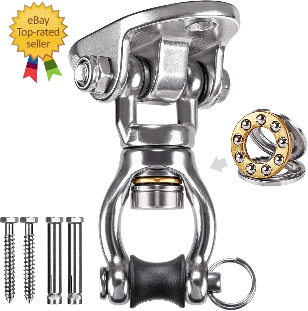 Heavy Duty Swing Hanger with Bearing Swivel 1200 LB Capacity Stainless Steel