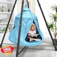 COZEER Swing Set Tent Swing Light Blue