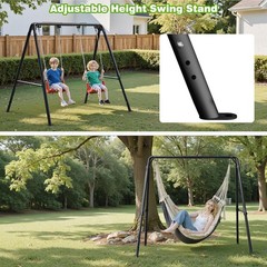 Porch Swing Stand – Heavy Duty Porch Swing Frame Outdoor with Adjustable Heig…