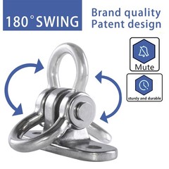 Heavy Duty Anti-Rust 304 SS Swing Hangers, 2000lb, Indoor Outdoor 2-Pack