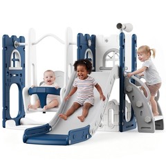 9-in-1 Toddler Slide and Swing Set Kids Indoor Outdoor Playground Playset