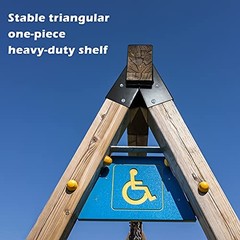 2 Swing Set Brackets for Swing Set A-Frame Heavy Duty with All Mounting Black