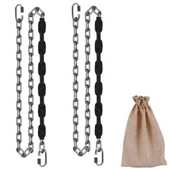 2 Stainless Steel Chains (84″) Swing Chains, Heavy Duty Swing Hardware,4 Quic…