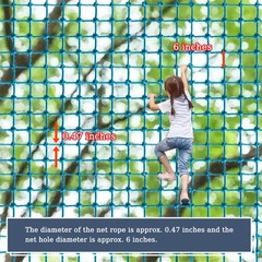 Polyester Climbing Net Sky Blue 3ft x 6ft 8 Sizes Indoor/Outdoor Treehouse Gym