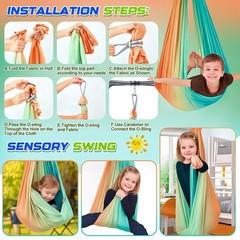 Sensory Swing Stand Frame with Pod Chair and Swing Set Kid Heavy Duty Metal S…