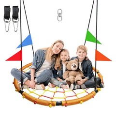 43″ Spider Web Swing,Tree Swing for Kids Outdoor,Outdoor Large Web 43in