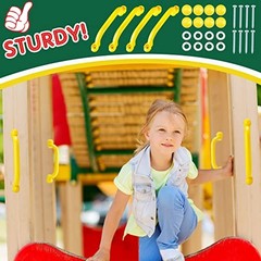 9 Pcs Playground Accessories Swing Outdoor Pirate Playground Yellow, Green