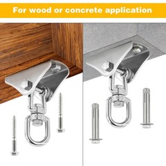 Heavy Duty Swing Hangers for Wooden Sets 2000 LB Capacity 360 Swivel Stainles…