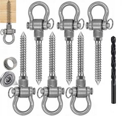 6Packs Heavy Duty Swing Hangers Permanent Anti Rust Bearing, 1500 LBS, 180°