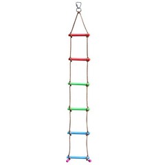 6.6FT Climbing Rope Ninja Ladder for Kids – Obstacle Course Swing Accessories