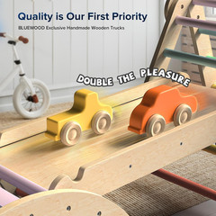 Pikler Triangle Set 7In1 Foldable Baby Climbing Toys Wooden Montessori Climbing