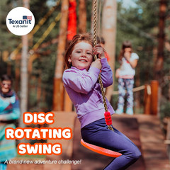 Rotating Disc Swing for Kids – 360° Swivel Seat, No Assembly, Portable Rope Swin