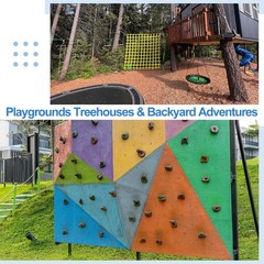 Rock Climbing Holds, 10 Pcs Large Climbing Rock Wall Grips Play Set Climber A…