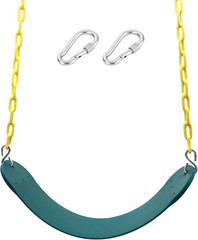 Heavy Duty Swing Seat Replacement 66 Inch Chain Plastic Coated Swing Set 250 lbs