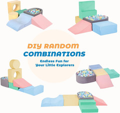 Climbing Toys for Toddlers 1-3, 6-Piece Foam Climbing Blocks for Toddlers, Baby