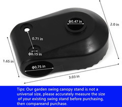 Porch Patio Outdoor Garden Swing Canopy Replacement Plastic Fittings to Attach F