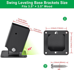 Heavy-Duty Swing Set Brackets, A-Frame Swing Set Hardware Kit, 1 Middle Bracket