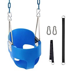 Toddler Swing, Full Bucket Baby Swing Seat & Iron Chains () | Fits Blue
