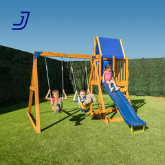 North Peak Wooden Swing Set Playground Outdoor FREE SHIPPING USA ONLY