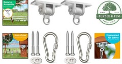Heavy Duty Swing Set Hangers with Locking Snap Hooks for Indoor Outdoor Use