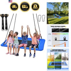60″ Extra Large Rectangle Tree Swing – Heavy Duty 700lb Capacity, Waterproof …