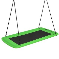 Goplus 700lbs Giant 60″ Platform Tree Swing Outdoor w/ 2 Hanging Strap Green