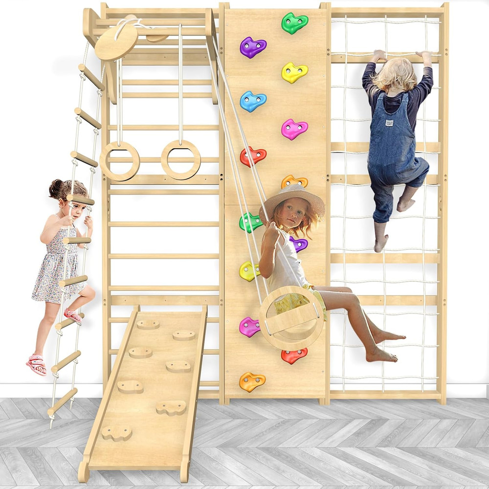 Extra-Large 10-in-1 Swedish Ladder Gym Set for Home Playground Fun