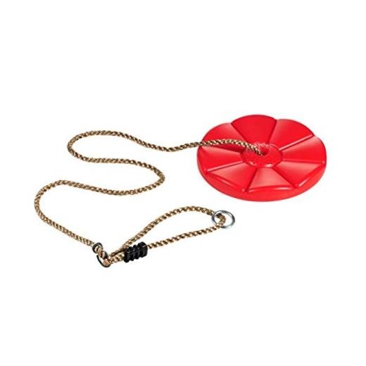 REZNOR Plastic Button Monkey Round Disc Rope Seat for Kids Children Red