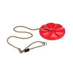 REZNOR Plastic Button Monkey Round Disc Rope Seat for Kids Children Red