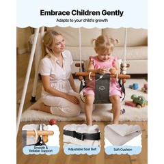 Uimoso Toddler Swing and Jumper Combo with A-Frame Stand in Black