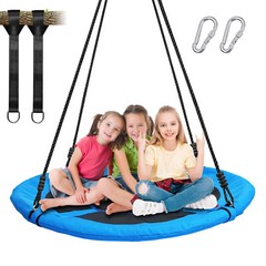40″ Saucer Tree Swing Outdoor Flying Saucer Rope Swing Platform Swing for Kids