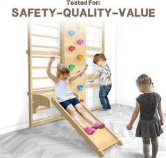 Extra-Large 10-in-1 Swedish Ladder Gym Set for Home Playground Fun