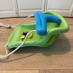 Toddler Swing Seat – Green/Blue with Safety Straps & Ropes