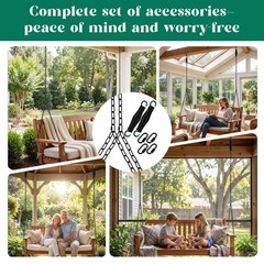 Heavy Duty Porch Swing Hanging Kit with Springs, 1500 Lbs Capacity, up to 7.1…