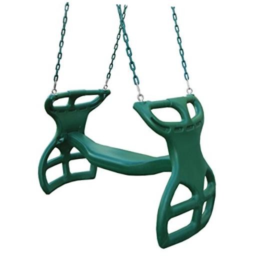 WS 3452 Heavy Duty Two Person Dual Glider Swing, with Coated Chains to