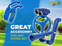 SWING SET STUFF DELUXE ACCESSORIES KIT BLUE playground fort hardware park 0245
