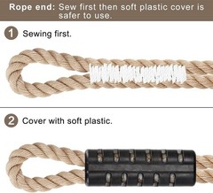 Quality Off-White Tree Swing Hanging Strap – 19 inch with Heavy Duty Hook