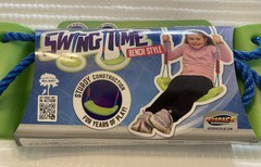New Geospace Swing Time Bench Style Swing Seat E-Z Ring Indoor Outdoor Kids Seat