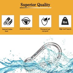 12PCS 2 Inch Small Carabiner Clip, Spring Snap Hook, Heavy Duty Galvanized St…