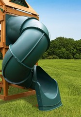 Swing-N-Slide 5′ Turbo Tube Slide Green Plastic Playground Playset Deck Slide