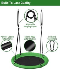 24 Inch Saucer Tree Swing Set for Kids & Adults Adjustable Flying Swing Seat